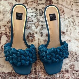White House Black Market Blue Women's Sandals
